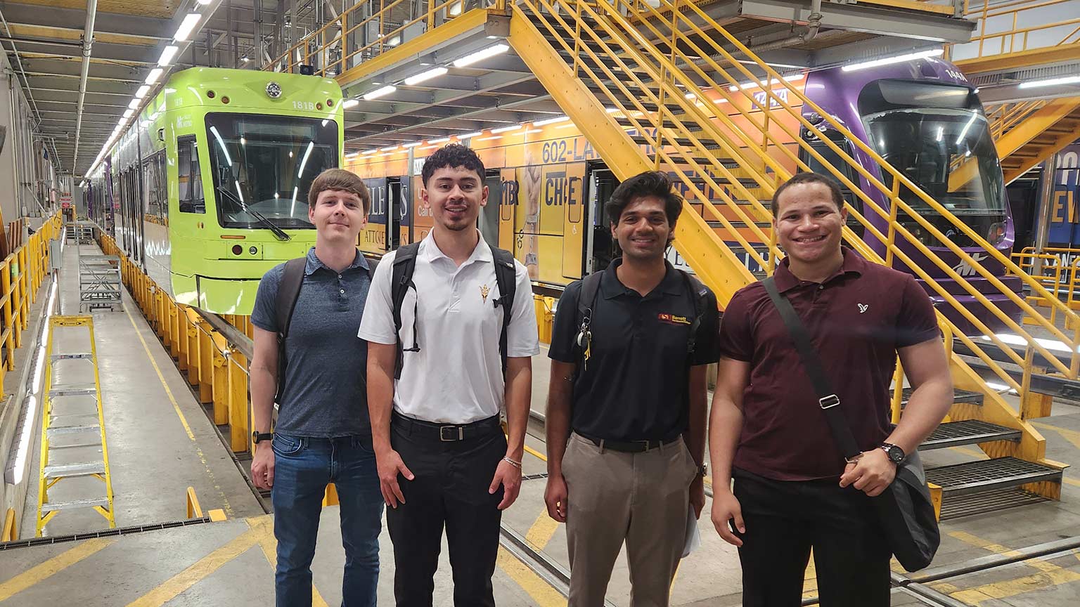 Four male ECEE students at valley Metro